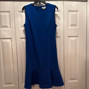 Calvin Klein Blue Sleeveless Sheath Midi Dress